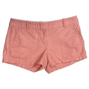 2/$30 J. Crew 3" Oxford Cotton Shorts Salmon Pink Low-Rise Summer Chino Size 2